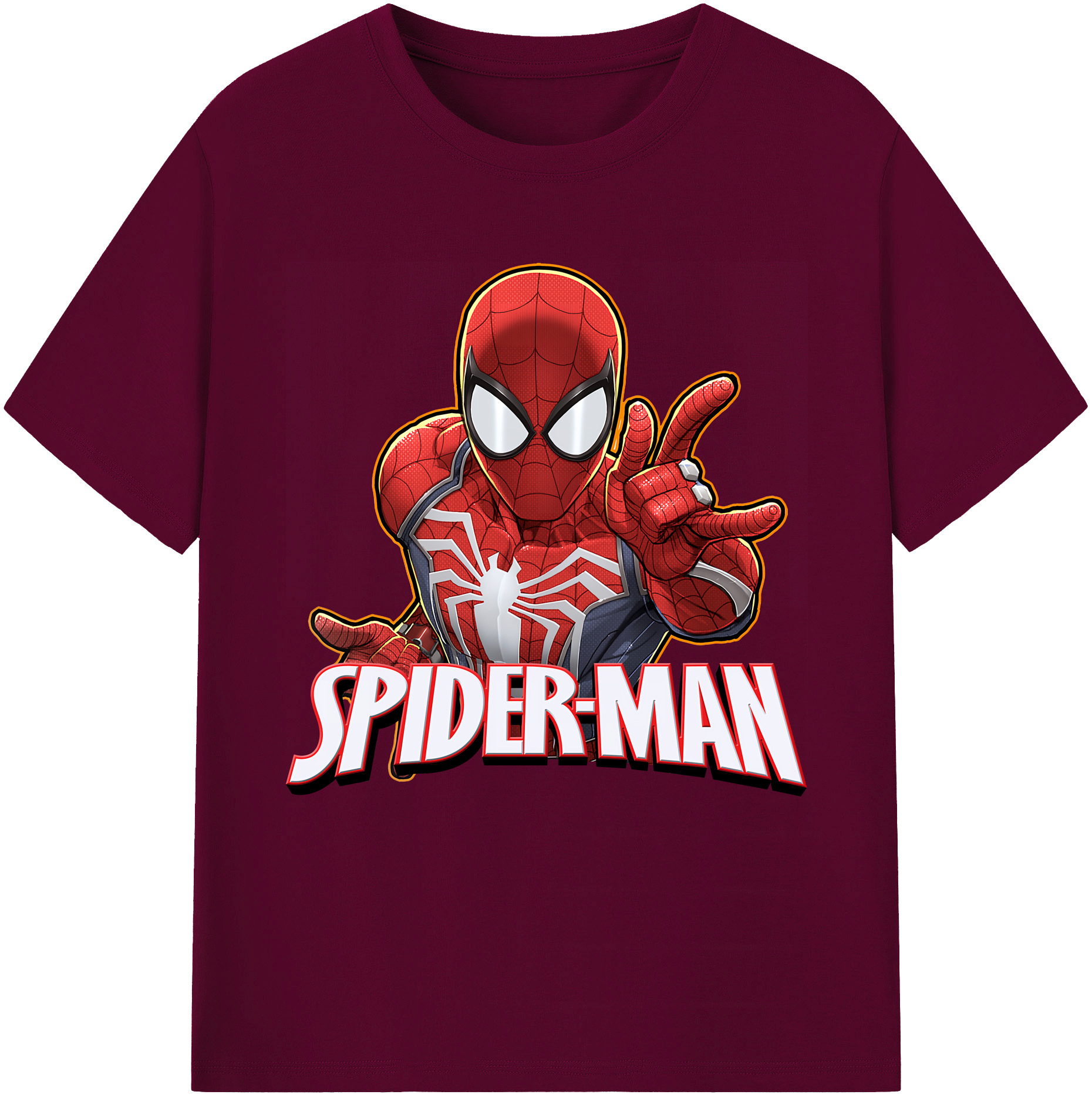 （画像用） Spider Man スパイダーマン レディースカジュアルプリントTシャツ（綿100％）